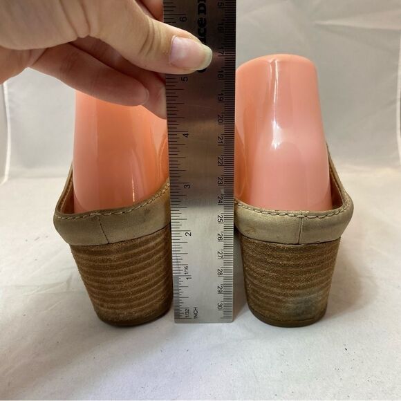 Clarks Spiced Isla Tan Block Heel Mules 10 - Picture 4 of 8